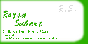 rozsa subert business card